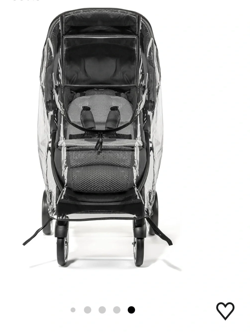 Premium Stroller Rain Cover Weather Shield, Easy in/Out Zipper, Universal Size,